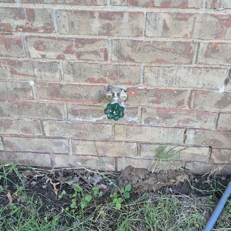 Outdoor hose bib replacement for a plumbing repair in Tahlequah