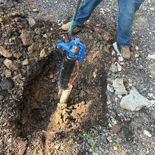 Clog Hunter replacing a frost-free yard hydrant on a water line